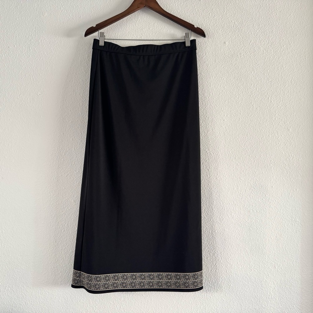 Petite Sophisticate Maxi Skirt Elegant Retro Wrap Slit Medium Chic - Picture 9 of 14